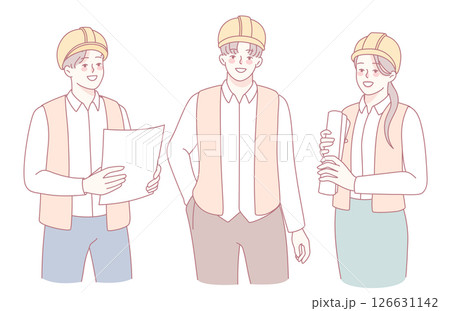 Construction Professionals Working Together on a Major Project Collaboration Effort Construction Professionals Working Together on a Major Project Collaboration Effort 126631142