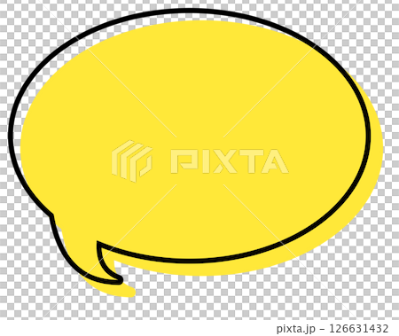 線條錯置的簡單對話泡泡 - 圓形 線條錯置的簡單對話泡泡 - 圓形 126631432