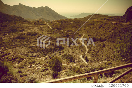 mountains landscape and coast view, Spain mountains landscape and coast view, Spain 126631769