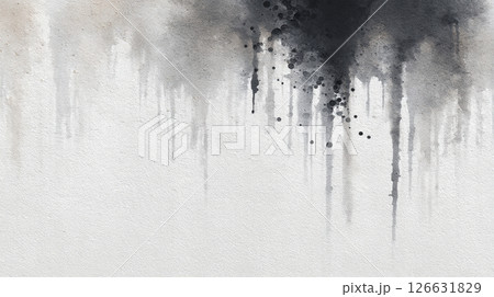 インクが滲むように広がる水彩ドリップ背景 インクが滲むように広がる水彩ドリップ背景 126631829