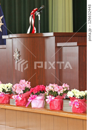 卒業式イメージ　卒業式　小学校　中学校　高等学校 126632448