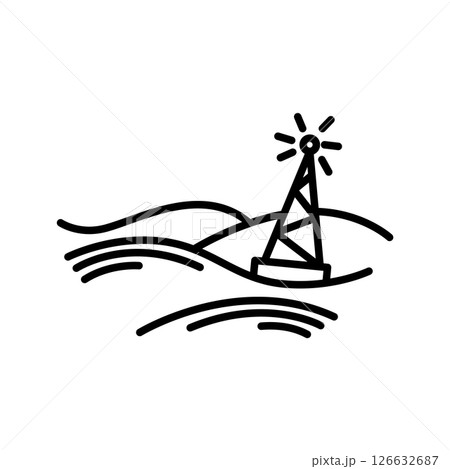 Marine port icon. Outline linear seaport symbol vector. Linear style illustration with editable stroke isolated on white background Marine port icon. Outline linear seaport symbol vector. Linear style illustration with editable stroke isolated on white background 126632687