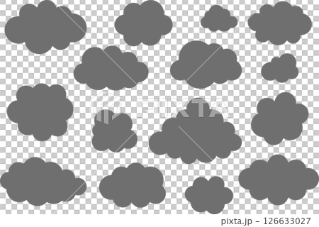 簡易雲/雲簡易圖黑色 126633027