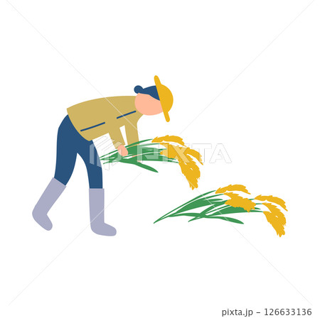 米農家のイラスト 126633136
