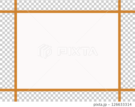 Orange line simple frame/white background frame material (enclosure/decoration/ruled line) Orange line simple frame/white background frame material (enclosure/decoration/ruled line) 126633314