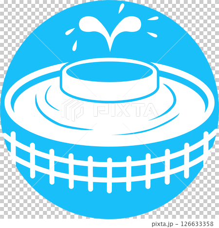 Cylindrical water division icon 126633358