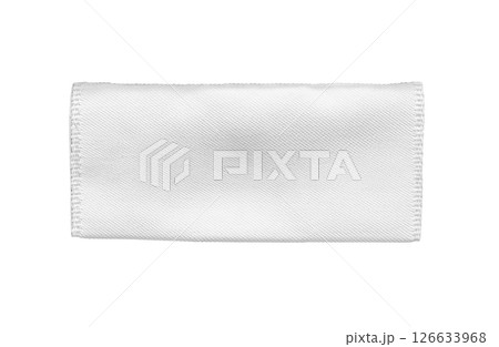 White blank clothing tag label isolated on white background 126633968