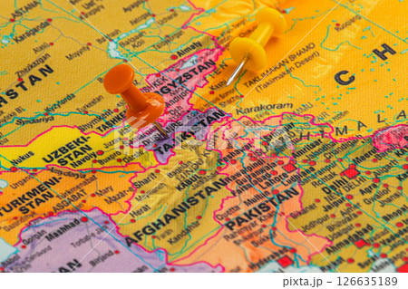 Engaging with a detailed map of Central Asia in a learning space 126635189