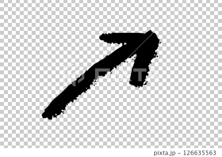 シンプルな手書きの矢印 筆 黒 ベクター シンプルな手書きの矢印 筆 黒 ベクター 126635563