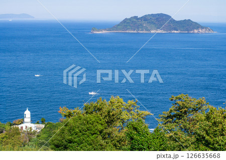 関崎灯台と高島 関崎灯台と高島 126635668