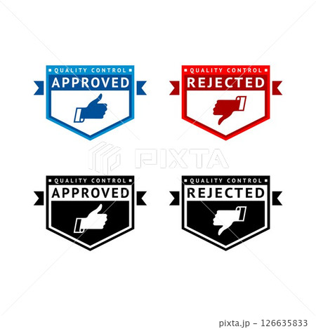 Badge like and dislike, thumbs up and thumbs down 126635833