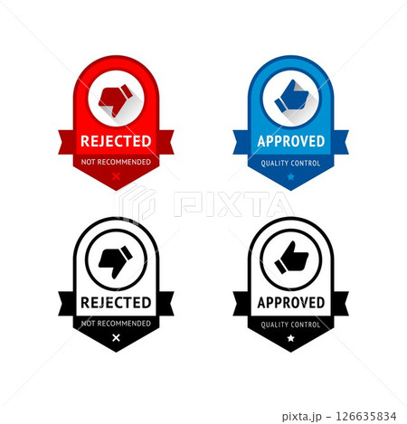 Badge like and dislike, thumbs up and thumbs down Badge like and dislike, thumbs up and thumbs down 126635834