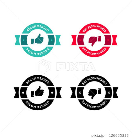 Badge like and dislike, thumbs up and thumbs down Badge like and dislike, thumbs up and thumbs down 126635835
