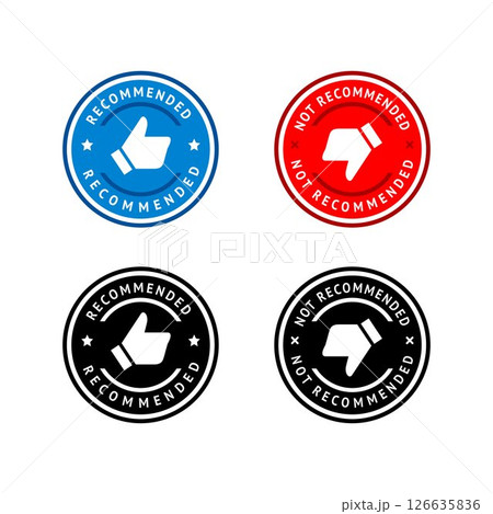 Badge like and dislike, thumbs up and thumbs down 126635836
