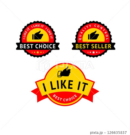 Set of badge best choice best seller vector stamps 126635837
