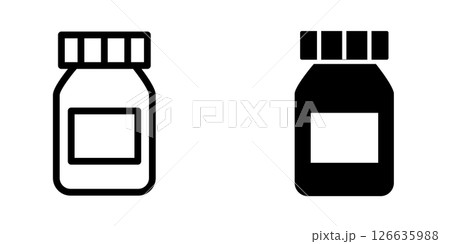 Medicine jar icon design template Medicine jar icon design template 126635988