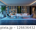 Moody Living Room with Ambient Lighting 126636432