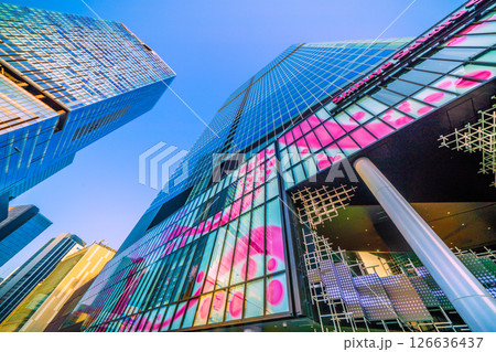 日本の東京都市景観 渋谷サクラステージSHIBUYAタワーなどを望む=20日 日本の東京都市景観 渋谷サクラステージSHIBUYAタワーなどを望む=20日 126636437