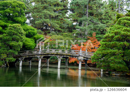京都御所 御池庭の石橋 京都御所 御池庭の石橋 126636604
