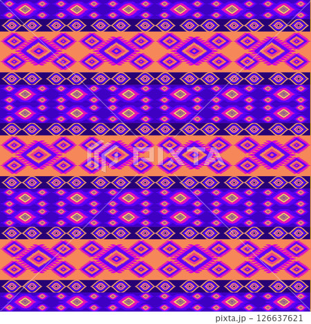 seamless pattern with traditional embroidery ornament. vector illustration 126637621