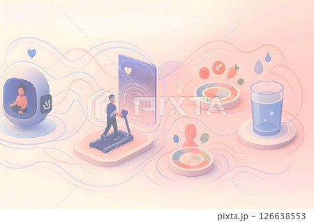 運動と健康データの視覚化 – 自分と向き合うウェルビーイングデザイン 運動と健康データの視覚化 – 自分と向き合うウェルビーイングデザイン 126638553