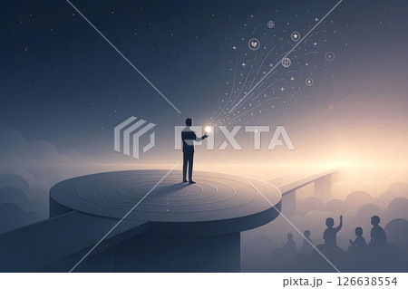 想いを託す未来の選択肢と星のインターフェース 想いを託す未来の選択肢と星のインターフェース 126638554