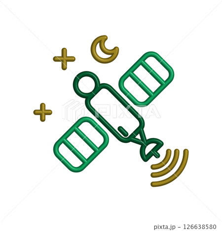Satellite icon design template 126638580