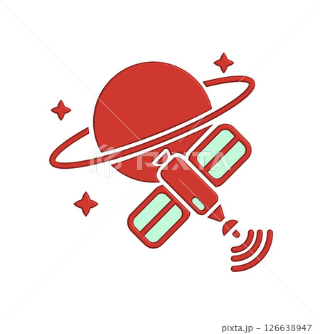 Satellite icon design template 126638947