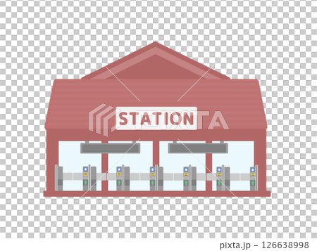 Station building illustration 126638998