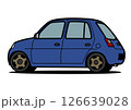 絶版軽自動車 青色系 自動車イラスト 絶版軽自動車 青色系 自動車イラスト 126639028