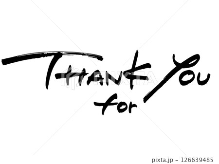 手書き文字「thank you for」 126639485