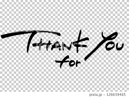 手書き文字「thank you for」 126639485