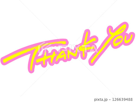 手書き文字「thank you」 126639488