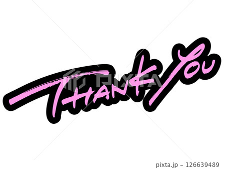 手書き文字「thank you」 126639489