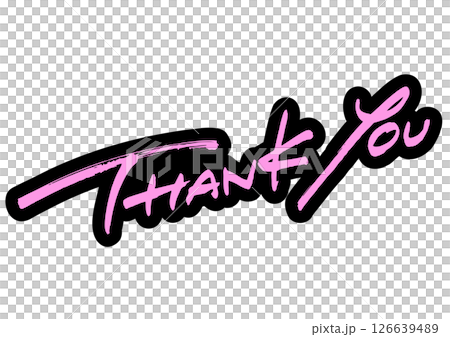 手書き文字「thank you」 126639489