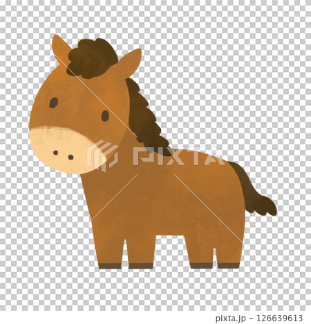 午年 かわいい馬のイラスト 午年 かわいい馬のイラスト 126639613