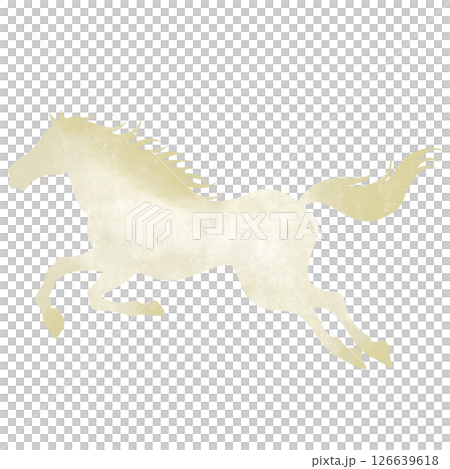 馬年 - 奔跑的白馬插圖 126639618