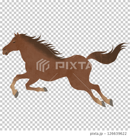 午年 走る馬のイラスト 午年 走る馬のイラスト 126639622