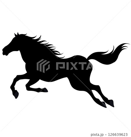 午年　走る馬のシルエット 126639623