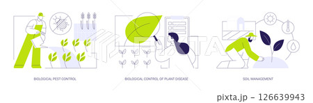Organic farming industry isolated cartoon vector illustrations se 126639943