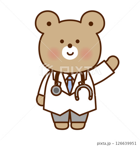 かわいいくまのお医者さんイラスト素材 かわいいくまのお医者さんイラスト素材 126639951