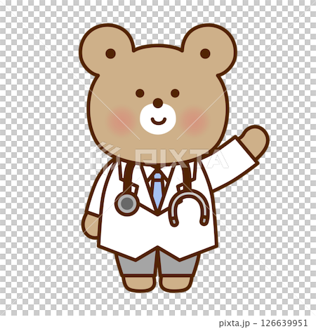 かわいいくまのお医者さんイラスト素材 かわいいくまのお医者さんイラスト素材 126639951