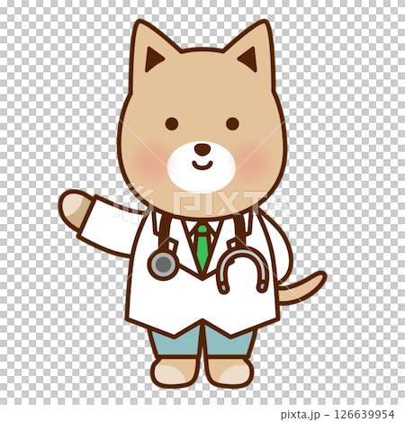 可愛的小狗醫生插圖 可愛的小狗醫生插圖 126639954