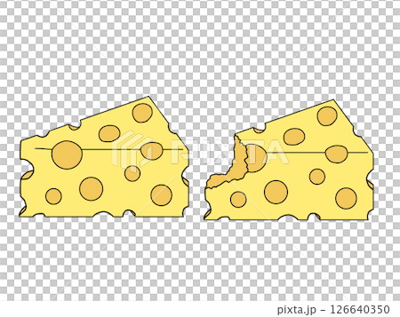 穴ぼこチーズのイラスト 126640350