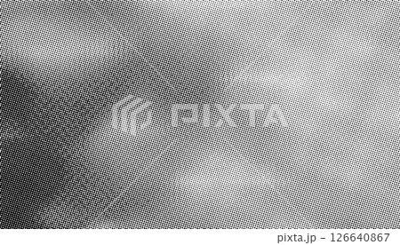 Abstract monochrome halftone pattern. Futuristic dotted vintage panel. Grunge backdrop with circles, dots, point. Design element for web banners, posters, cards. Black and white color vector 126640867