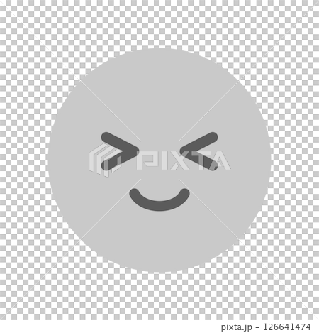 Smiling emoji | Simple face icon of happy emotion 126641474