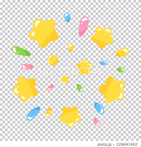 Cute star explosion illustration material 126641482