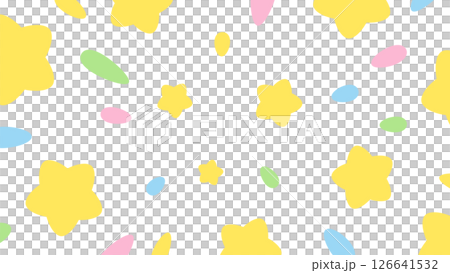 可愛的星形扭曲圖像背景圖_16：9 126641532