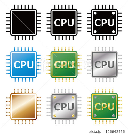 CPU アイコン　セット 126642356