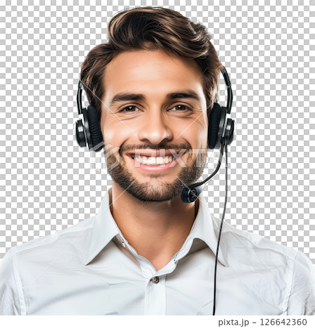 Portrait of male with headset 126642360
